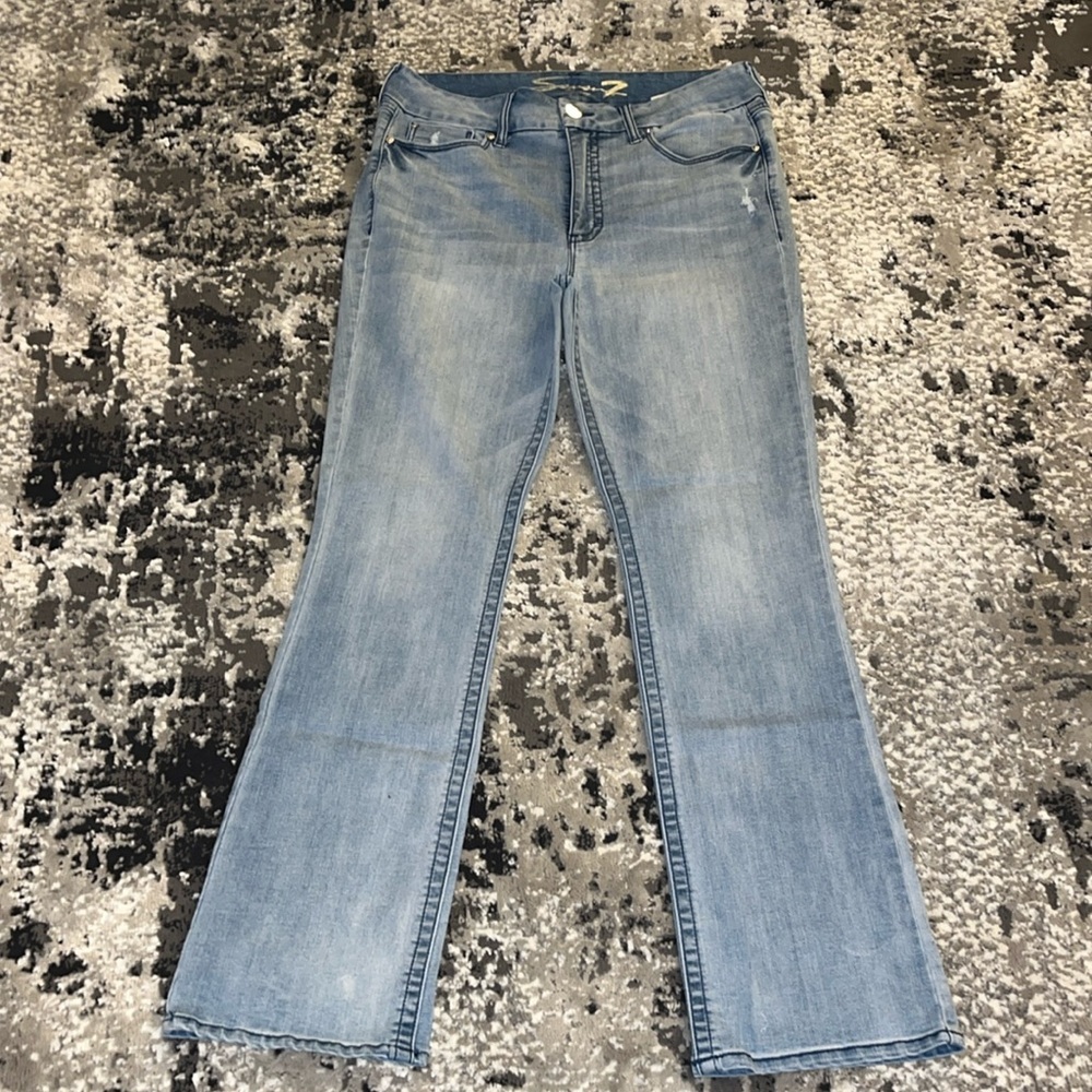 Seven Women's High Rise Tummyless Slim Boot Leg Jeans SZ 14 Excellent Condition